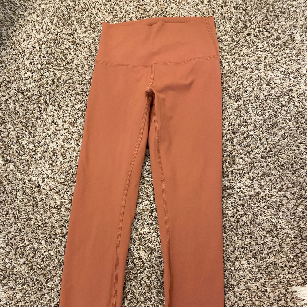 Lulu lemon Wunder Under 25” Rustic Coral leggings